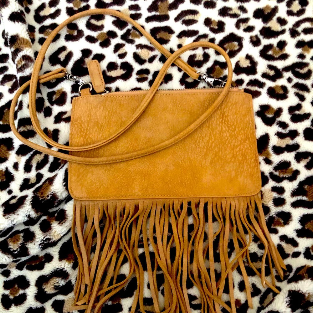 Free People Fringe Cross Body Purse